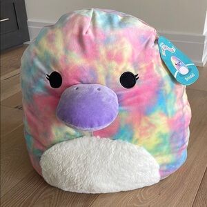 Squishmallows Kellytoys 16inch Brindall the Tie-Dye Platypus